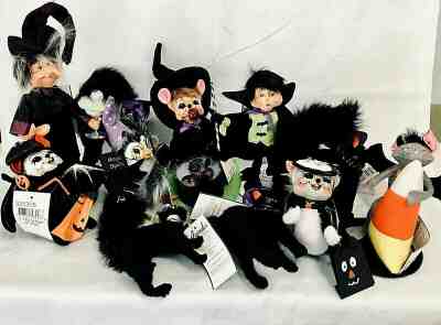 LOT 12 MIXED ANNALEE DOLLS 2005 TO 2013 HALLOWEEN THANKSGIVING  N/W/T MINT