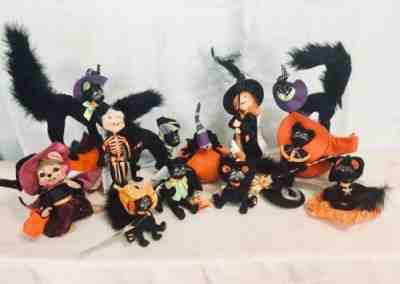 LOT 12 MIXED ANNALEE DOLLS 2008 TO 2016 HALLOWEEN THANKSGIVING  N/W/T MINT