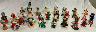 ESTATE LIQUIDATION: 26 DIFFERENT VINTAGE CHRISTMAS THEME ANNALEE FIGURES/DOLLS