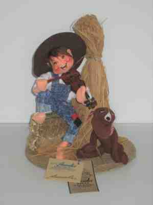 ANNALEE Tennessee Fiddler Boy & Hound Dog ~ Tags ~ USA '95 ~ Annalee Signed Tag 