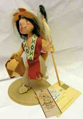 Vintage ANNALEE Doll Medicine Man Soft Sculpture Art Form 10" Tall w/ Tags