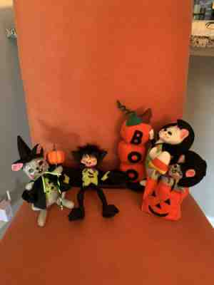 Lot of 4 Halloween Annalee Dolls NWOT
