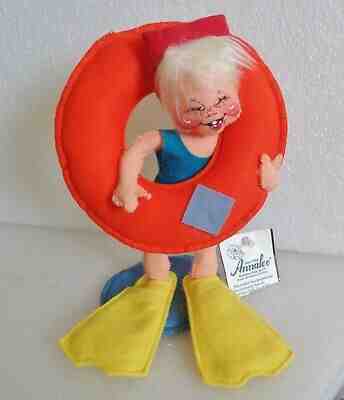 ANNALEE SUMMER SOCIAL EXCLUSIVE 8" DARLA SWIMMER DOLL #853700 w/TUBE MASK & FINS