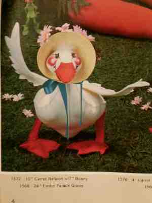 Lot of 3 Annalee RARE x-large GOOSE w/babies, ducklings - 24” 1986 USA