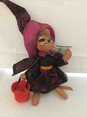ANNALEE 6" HALLOWEEN TANGLED WEB WITCH MOUSE - NEW with TAG - 2014