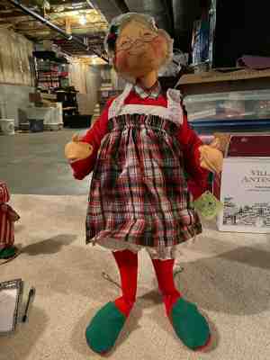 Giant Annalee 33” Mrs. Santa Claus Christmas Doll 1966/1968