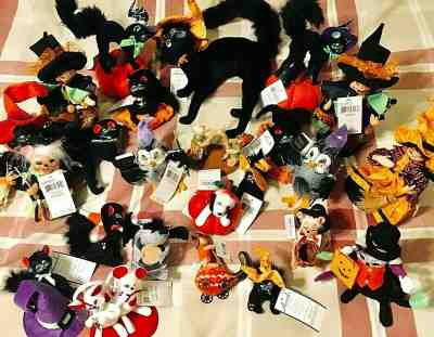 LOT 24 MIXED ANNALEE DOLLS 2007 TO 2016 HALLOWEEN THANKSGIVING  N/W/T MINT
