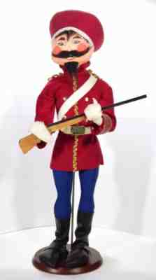 Annalee Doll Tall 30" Toy Soldier w/Rifle and Stand Christmas 1998 #755798