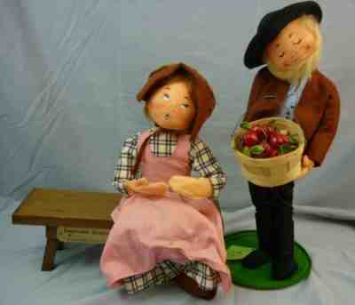 Annalee Dolls 18" Americana Couple 1988 Signed Plaque AL413