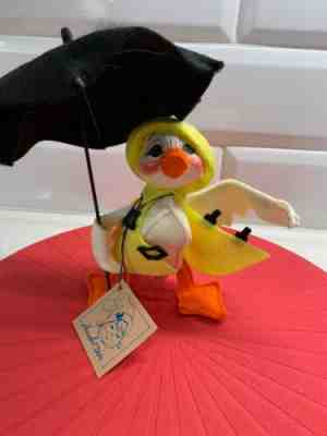 1993 Annalee 5” Duck with Raincoat & Umbrella