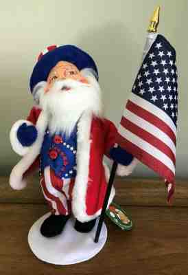 2017 Annalee 9" Star Spangled Santa Doll America USA Patriotic Election