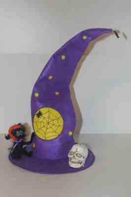 ANNALEE WITCH HAT CENTERPIECE HALLOWEEN 2010 30210 *SKULL LIGHTS UP!