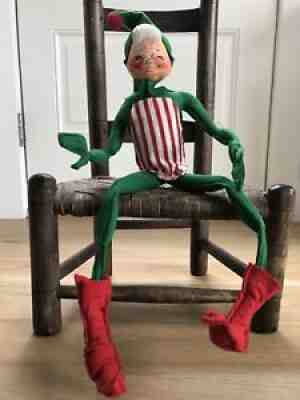 Vintage Annalee 22" Workshop Elf with Striped Apron