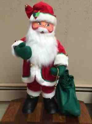 AnnaLee Mobilitee Doll Vintage Christmas Jinglebell Santa In Red Large 30 Inch