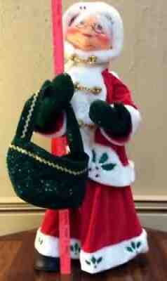 AnnaLee Mobilitee Doll Vintage Christmas Winterberry Mrs. Claus Large 30 Inch