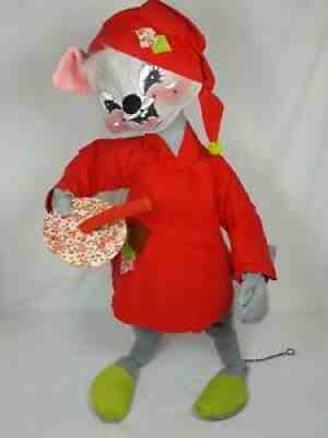 Vintage Annalee Christmas Mouse Dolls Store Dealer Display Large 28"