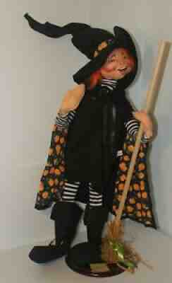 *LARGE ANNALEE 30 INCH 1993 HALLOWEEN WITCH