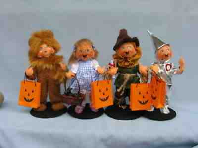 2017 6" ANNALEE HALLOWEEN TRICK OR TREAT WIZARD OF OZ KIDS - SET OF 4 - NEW