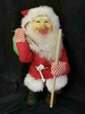 Vintage Stockinette Santa Claus Gnome Doll made West Germany