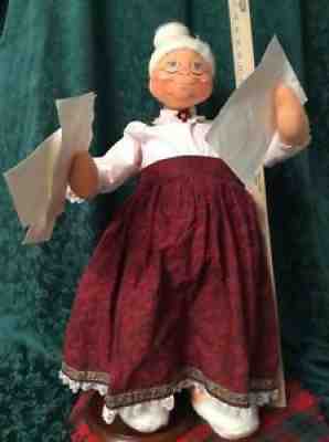 AnnaLee Mobilitee Doll Christmas Mrs. Claus With Letters Large 30 Inch