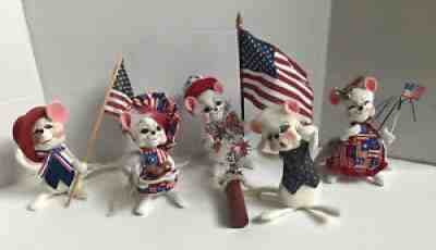 (5) NWT Annalee Dolls Patriotic USA 4th Of July *Vote* Political Old Glory