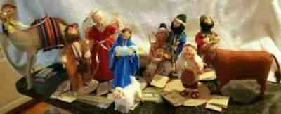 ANNALEE NATIVITY 9 DOLLS! EUC with tags, plaques Anna lee BEAUTIFUL! LOT SET