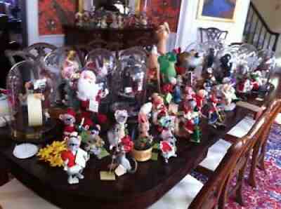 HUGE LOT of over 90 Annalee Christmas, holiday and heritage dolls & Ornaments.