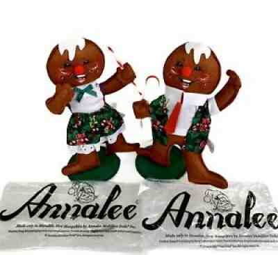 Annalee Christmas Cookie Boy & Girl 10â? NWT & Bag Vintage 1999 MINT Gingerbread