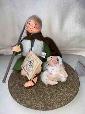 1988 rare Annalee Dolls Nativity Shepherd Child with Lamb