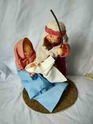 1987 Annalee Christmas Nativity Scene of Mary holding Baby Jesus Joseph code 542