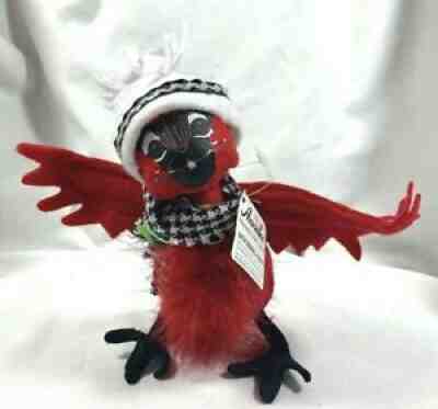 NEW WITH TAGS ANNALEE DOLLS 2014 CLASSY CARDINAL CHRISTMAS BIRD 6" #750714