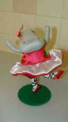 2013 Annalee Adorable Hippo Ballerina Doll Christmas