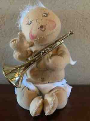 1950â??s Annalee 10" Baby Angel - With Instrument White Feather Hair