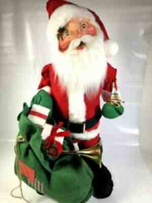 Vintage Annalee Dolls 30" Mr. Outdoor Santa w/ Toy Bag Soft Christmas Sculpture