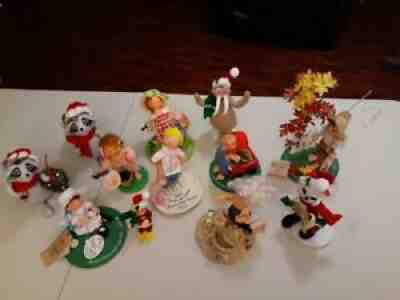 Huge PERSONAL ESTATE LOT ANTIQUE ANNALEE DOLL SET OF 12