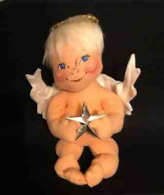Annalee 14" Star Bright Angel holding a Golden Star~ USA~ Excellent Condition