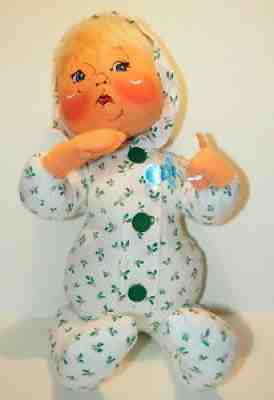 ANNALEE MOBILITY Baby Newborn CHEER UP soft DOLL Blonde + VTG Bonus Blanket