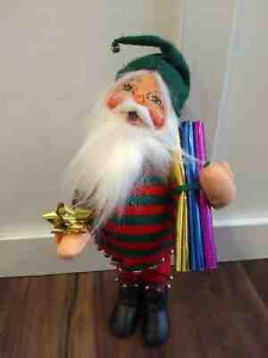 Annalee Santa Elf Helper Wrapping Paper Ribbon Christmas 14"