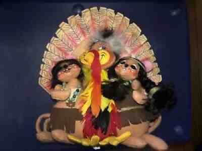 Annalee Doll Let's Talk Turkey Native American Mice Indian Thanksgiving 2007 12"