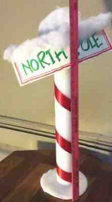 AnnaLee Mobilitee Doll Vintage Christmas North Pole Sign Large 27 Inch RARE!!!