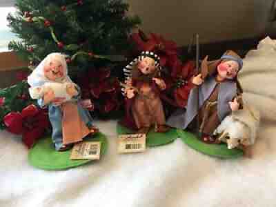 ANNALEE NATIVITY SET - MARY JESUS JOSEPH Shepherd CHILD 7â? NEW NEVER DISPLAYED