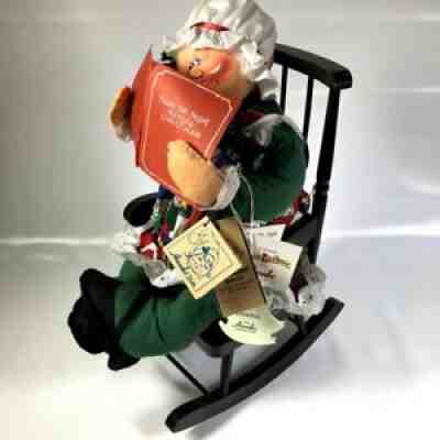Vintage Annalee Dolls 18" Mrs. Santa on Rocking Chair The Night Before Christmas