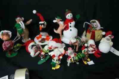 14 Annalee Christmas Dolls Elf Snowman Monkey Mouse Walrus
