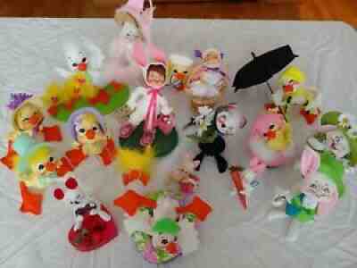 Annalee Dolls Easter and Valentine's Lot of 18