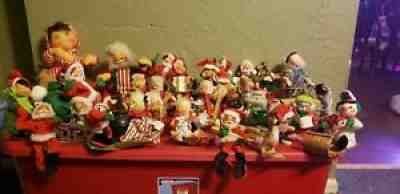 HUGEÂ  HUGE RARE VINTAGE ANNALEE DOLLÂ LOT Â Christmas SANTA MICE DEER