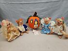 SUPER RARE Annalee Doll 2002 Story Book Mice Cinderella Coach Godmother 5 PC SET