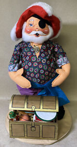 Vintage 1998 Annalee Pirate Santa's Treasure 18” - Rare!!