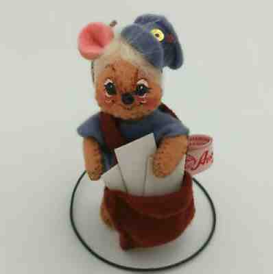 VTG 1996 ANNALEE 4" Mailman Carrier Mouse in Postal Uniform Carrying Mail-Rare