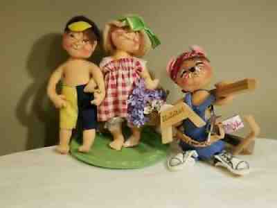 Annalee dolls Lot Mouse-94 & Little Mae 96-97 with tags & 92 boy no tag