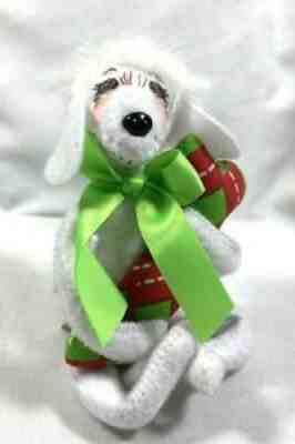 NEW WITH TAGS ANNALEE DOLLS 2014 CHEERY DOGGIE W/ CHRISTMAS BONE 6" #750814